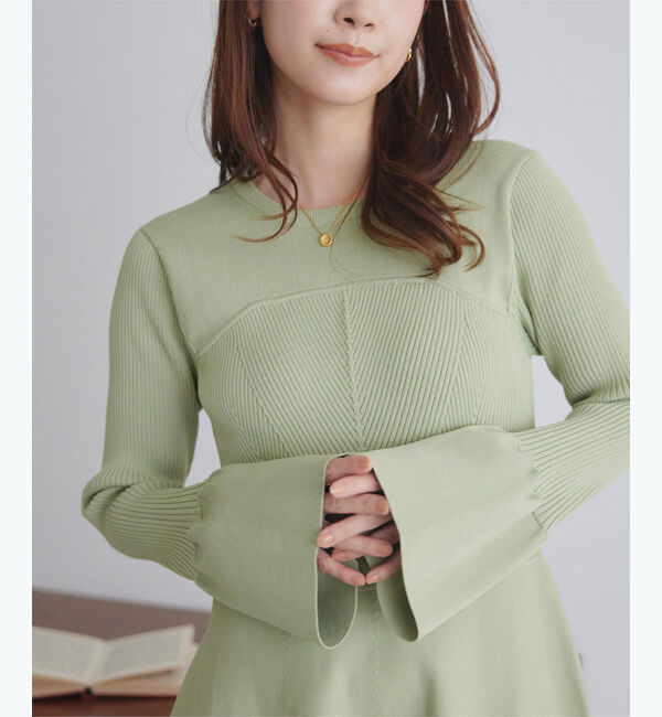 titivate「リブデザインニットワンピース」|ワンピース|