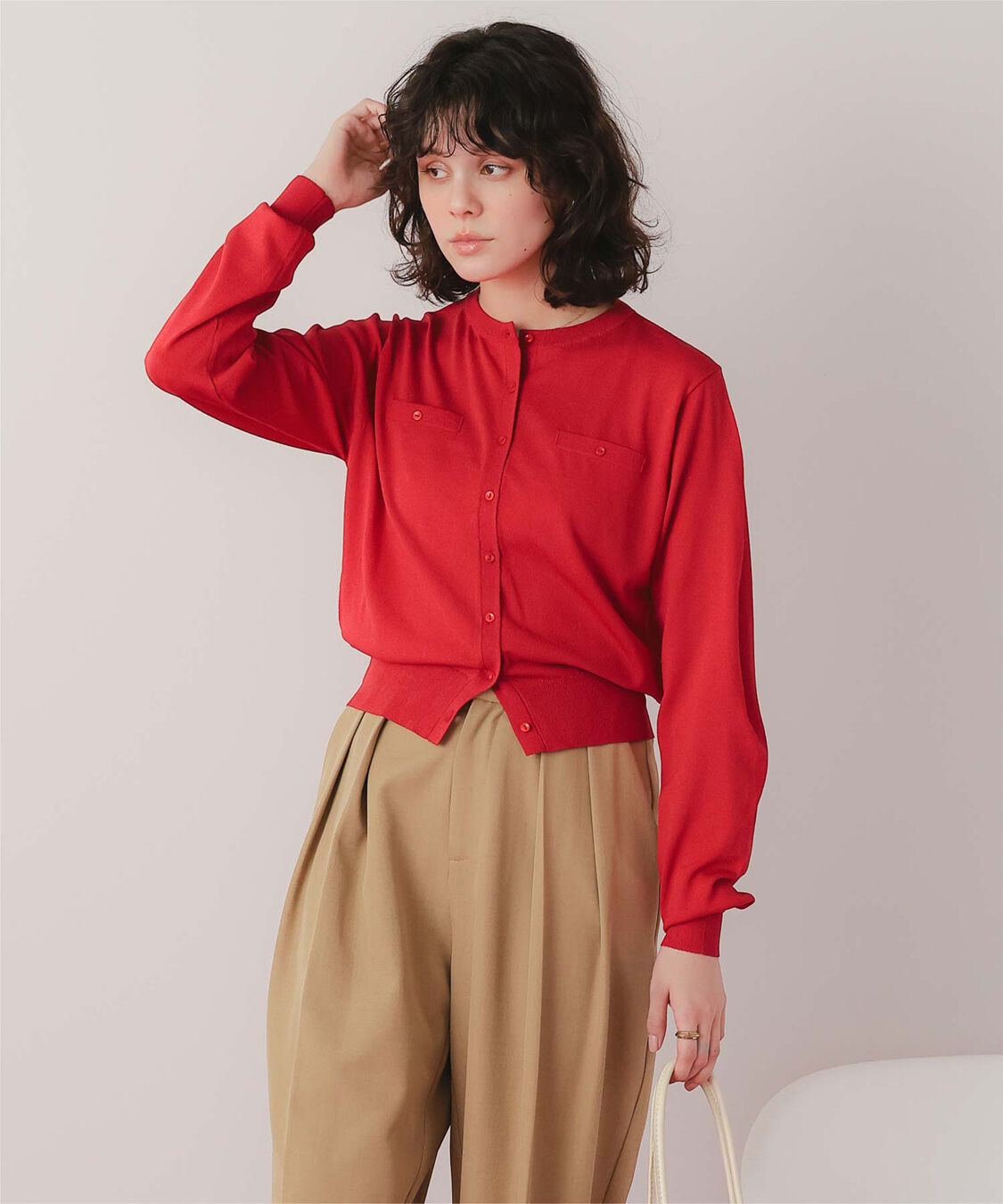 titivate「UVケアコンパクトニットカーディガン」|ニット・セーター|