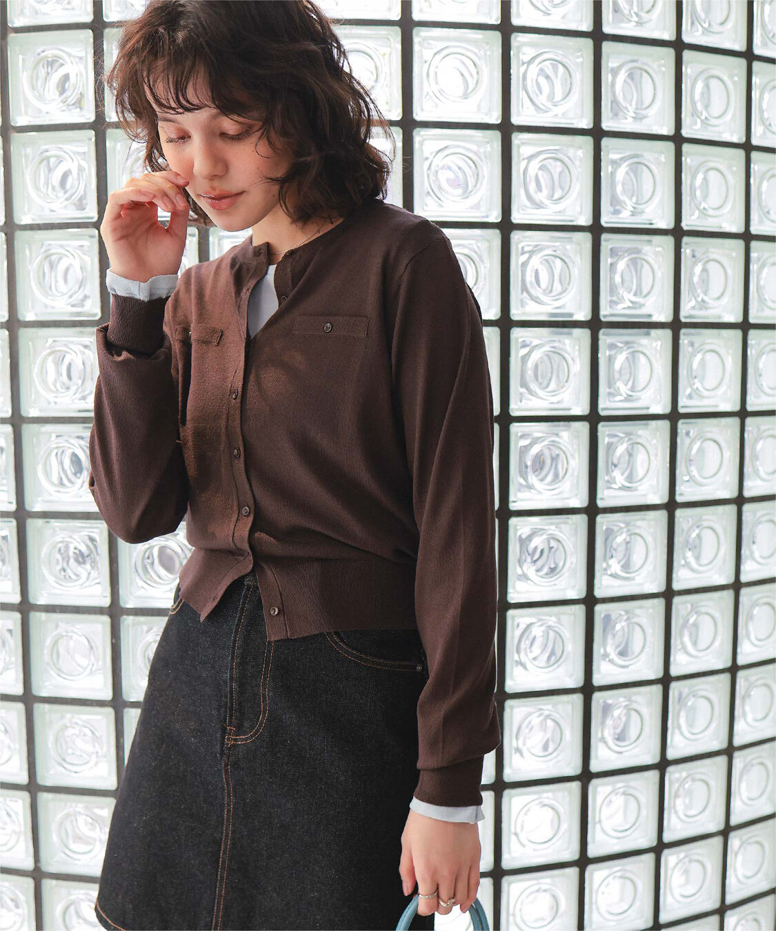 titivate「UVケアコンパクトニットカーディガン」|ニット・セーター|