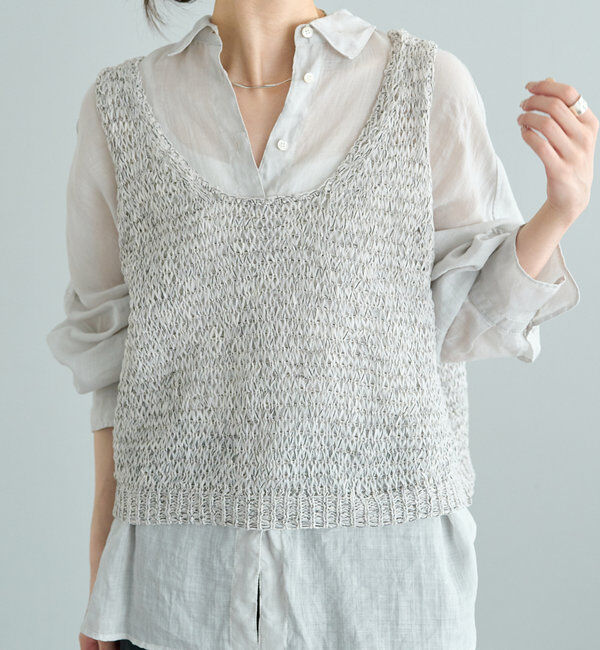  「ミックステープヤーンビスチェ」|ニット・セーター|