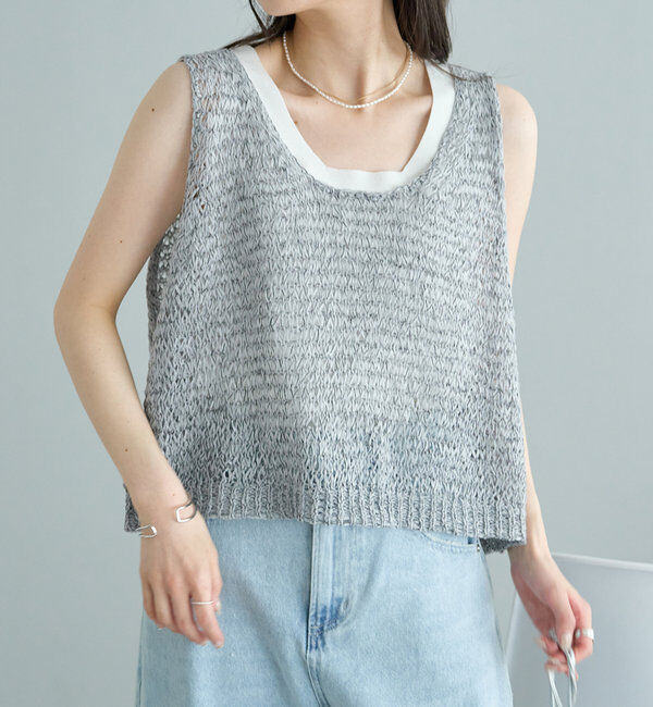  「ミックステープヤーンビスチェ」|ニット・セーター|