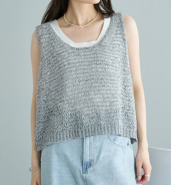  「ミックステープヤーンビスチェ」|ニット・セーター|