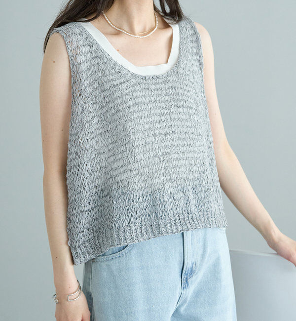  「ミックステープヤーンビスチェ」|ニット・セーター|