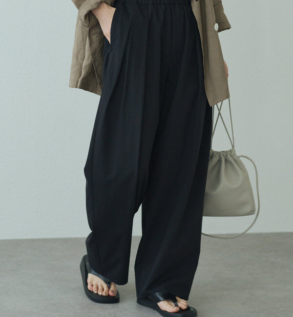  「【新色追加】ツータックウエストゴムストレッチパンツ」|その他|