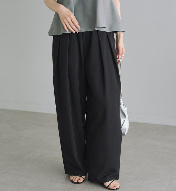  「【新色追加】ツータックウエストゴムストレッチパンツ」|その他|