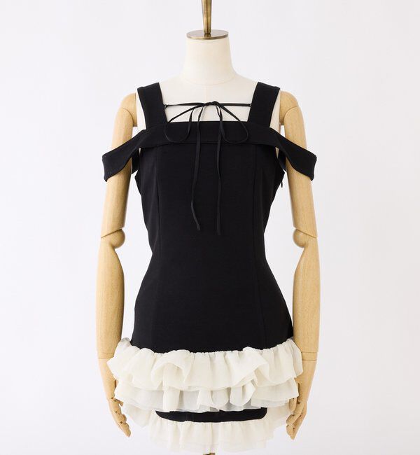  「【お揃いcollection】フリルミニワンピ」|ワンピース|