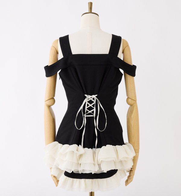  「【お揃いcollection】フリルミニワンピ」|ワンピース|