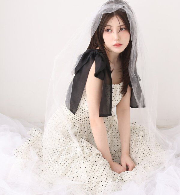  「【premiumorder】肩リボンティアードキャミワンピ」|ワンピース|