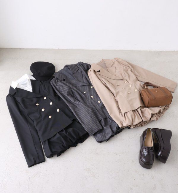  「【premiumorder】後ろレースアップテーラードジャケット/SM展開」|テーラードジャケット|