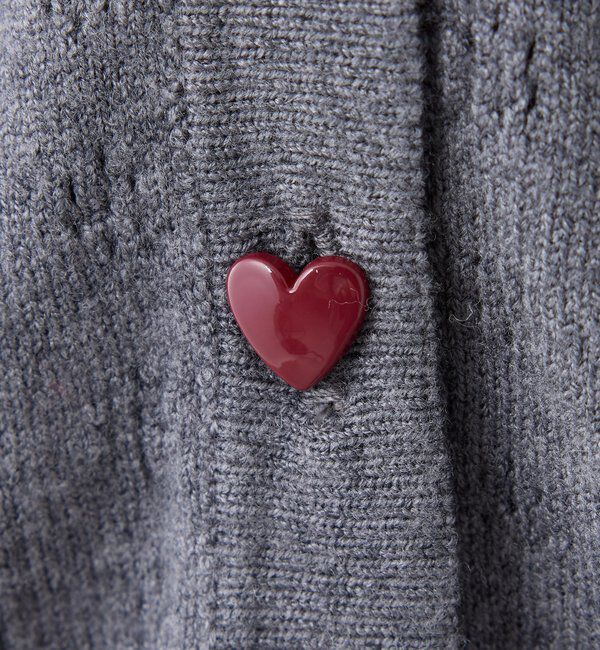  「【Heart collection】ハートボタンビスチェセットカーディガン」|ニット・セーター|