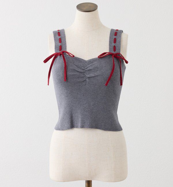  「【Heart collection】ハートボタンビスチェセットカーディガン」|ニット・セーター|