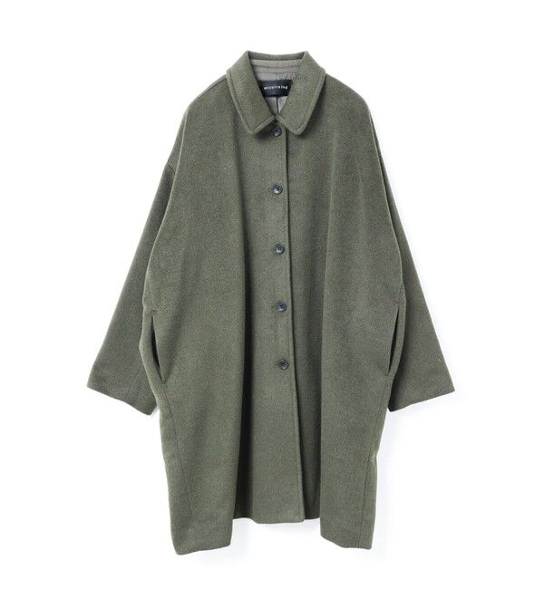 mizuiro ind「mizuiro ind ウールブレンドワイドコート」|その他|グレージュ