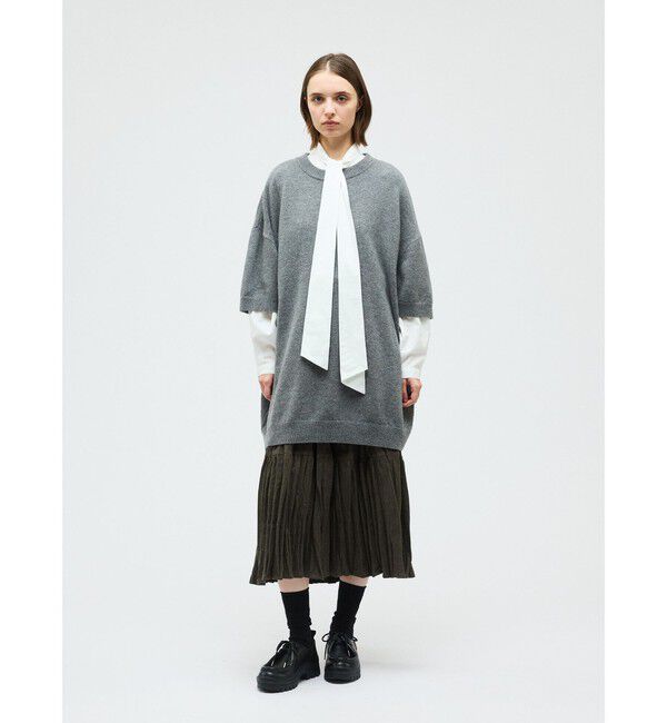 mizuiro ind「mizuiro ind ロングタイカラーシャツ」|シャツ・ブラウス|