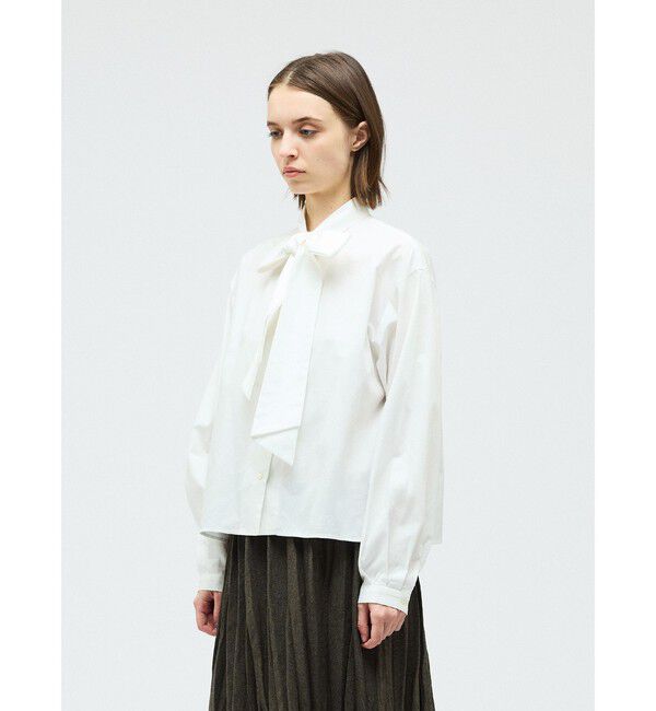 mizuiro ind「mizuiro ind ロングタイカラーシャツ」|シャツ・ブラウス|