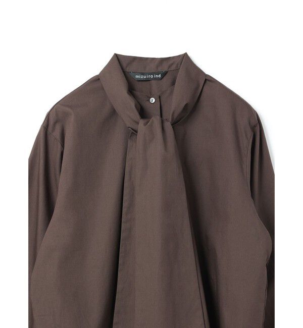 mizuiro ind「mizuiro ind ロングタイカラーシャツ」|シャツ・ブラウス|