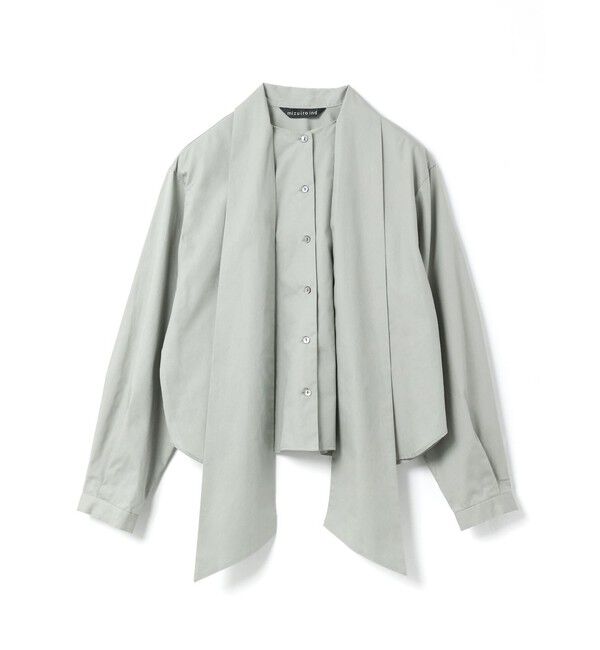 mizuiro ind「mizuiro ind ロングタイカラーシャツ」|シャツ・ブラウス|グレー
