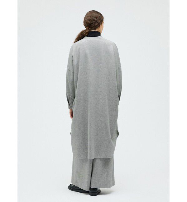 mizuiro ind「mizuiro ind ウールブレンドスタンドカラーシャツワンピース」|ワンピース|