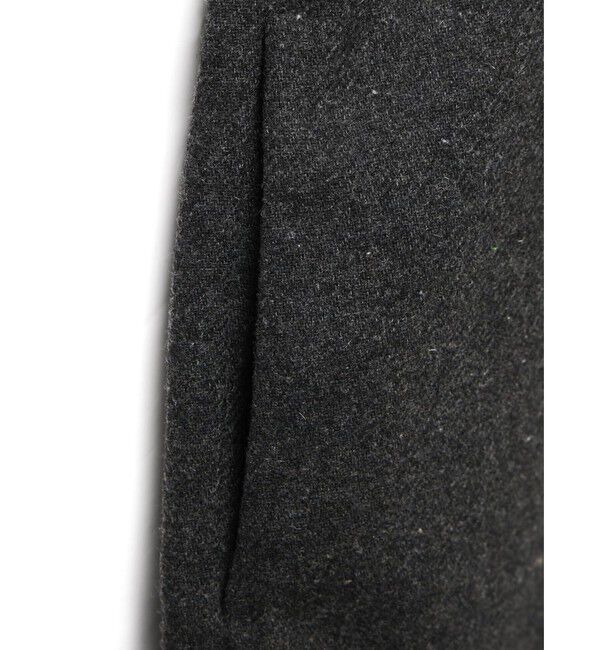 mizuiro ind「mizuiro ind ウールブレンドスタンドカラーシャツワンピース」|ワンピース|