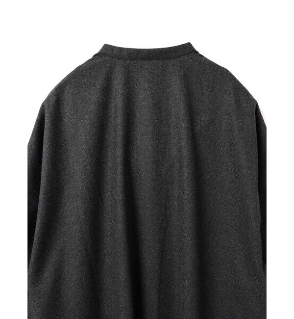 mizuiro ind「mizuiro ind ウールブレンドスタンドカラーシャツワンピース」|ワンピース|