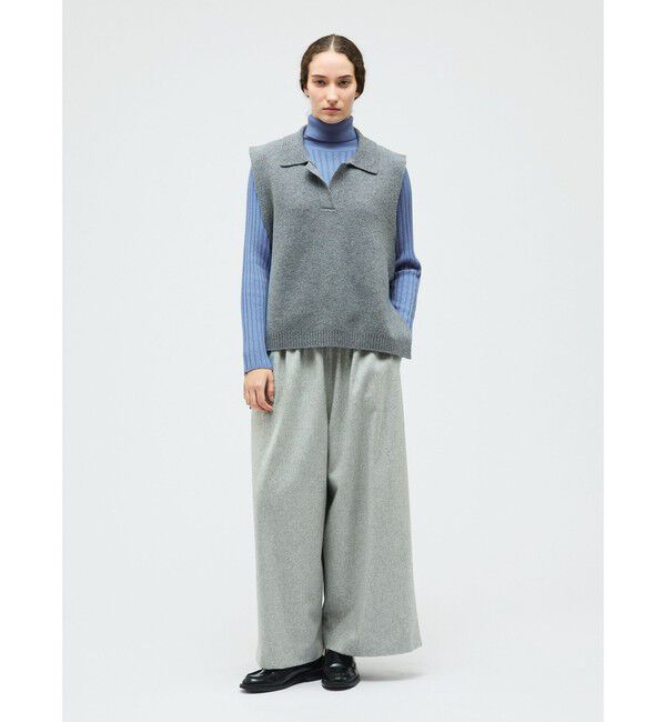 mizuiro ind「mizuiro ind スキッパーニットベスト」|ベスト・ジレ|