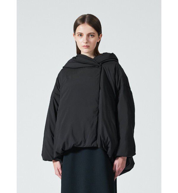 mizuiro ind「mizuiro ind フード付きショートダウンジャケット」|その他|ブラック