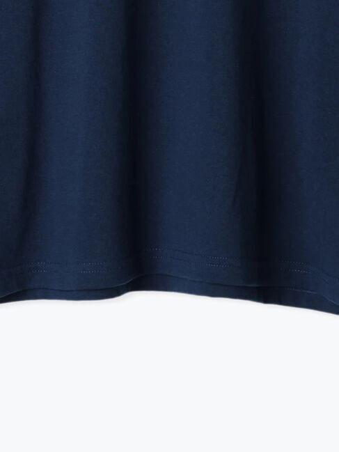 Samansa Mos2 blue「◎発泡プリントロゴロンT」|Tシャツ・カットソー|