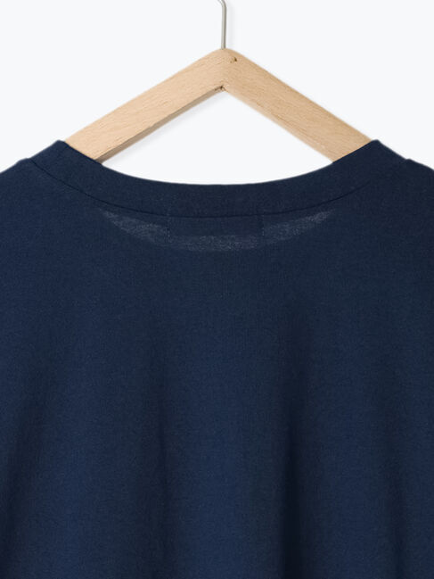 Samansa Mos2 blue「◎発泡プリントロゴロンT」|Tシャツ・カットソー|