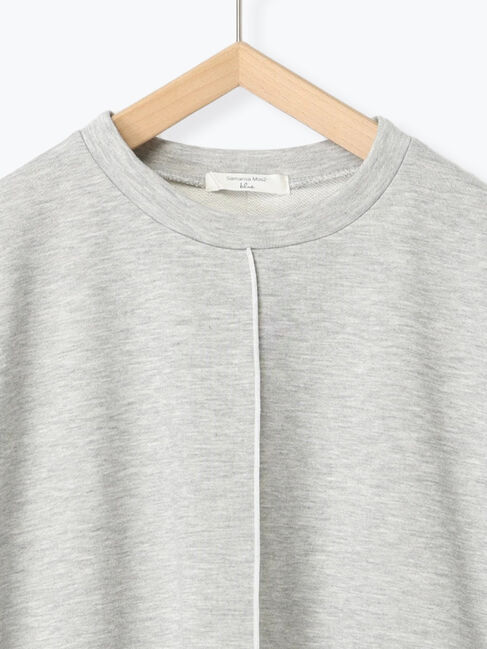 Samansa Mos2 blue「◎配色メロウ裏毛プルオーバー」|Tシャツ・カットソー|