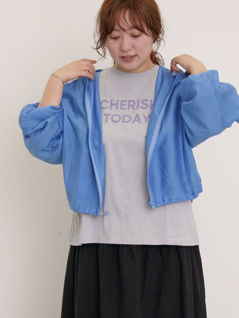 Samansa Mos2「柄アソートシアーブルゾン」|ブルゾン・スタジャン|ブルー