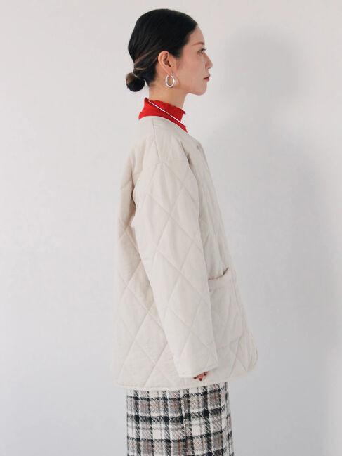 Samansa Mos2 blue「キルトミドルコート」|その他|