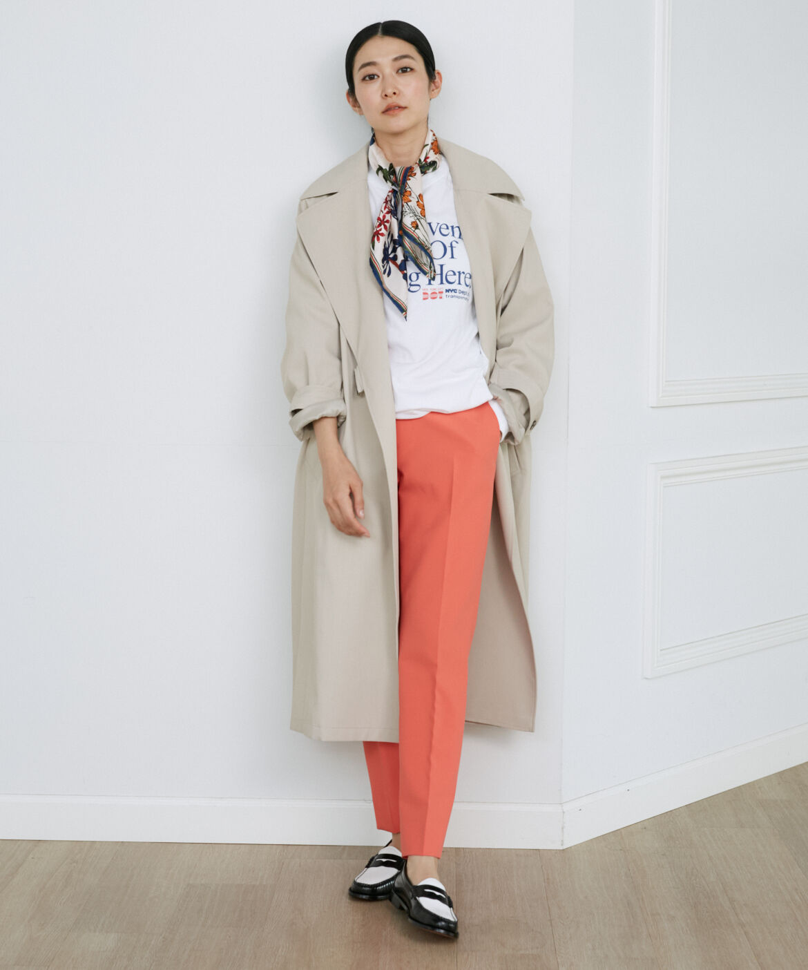 INED「《大きいサイズ》美脚パンツ」|スラックス|