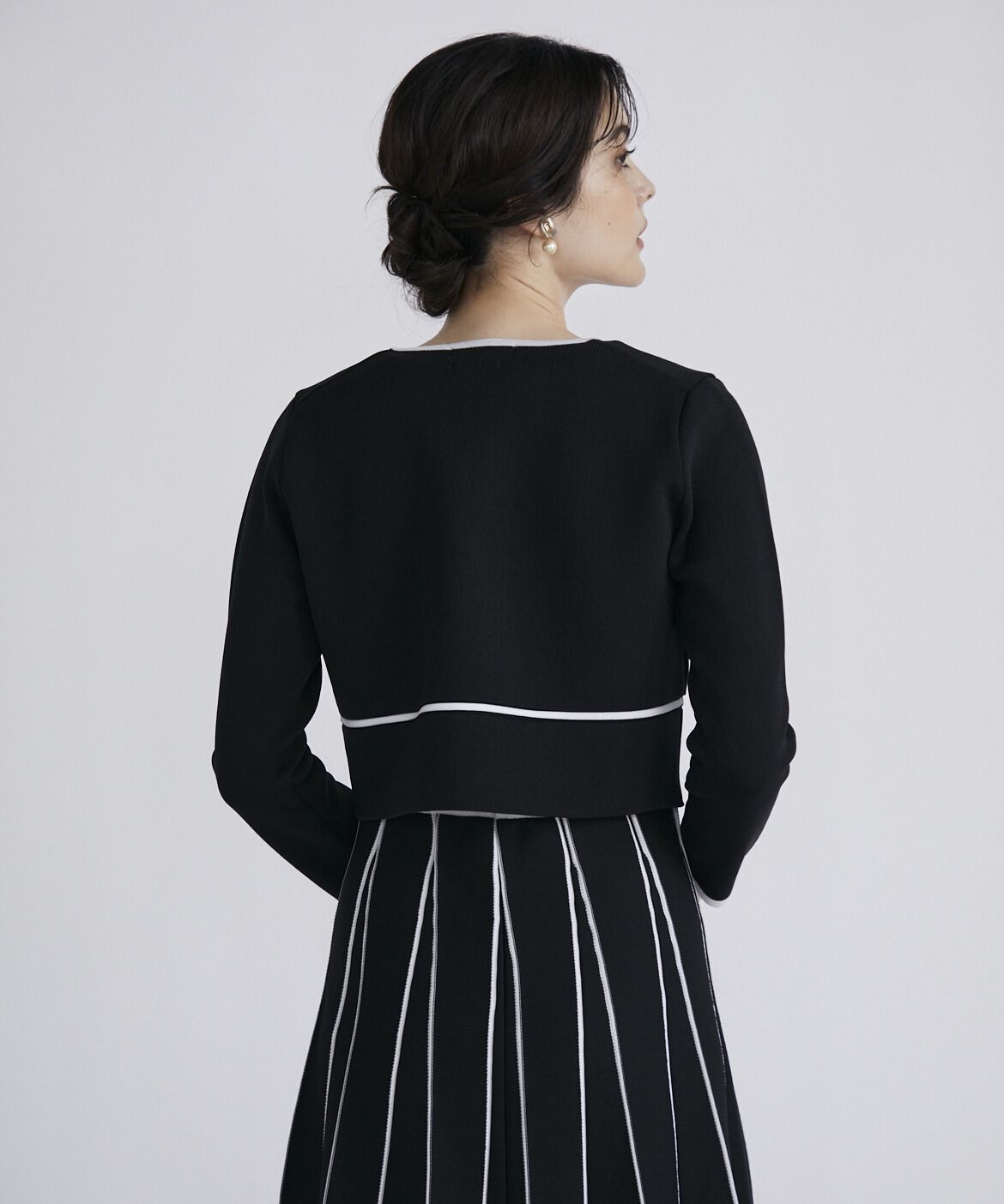 Maglie le cassetto「《M Maglie le cassetto》ラインクルーカーディガン」|カーディガン|