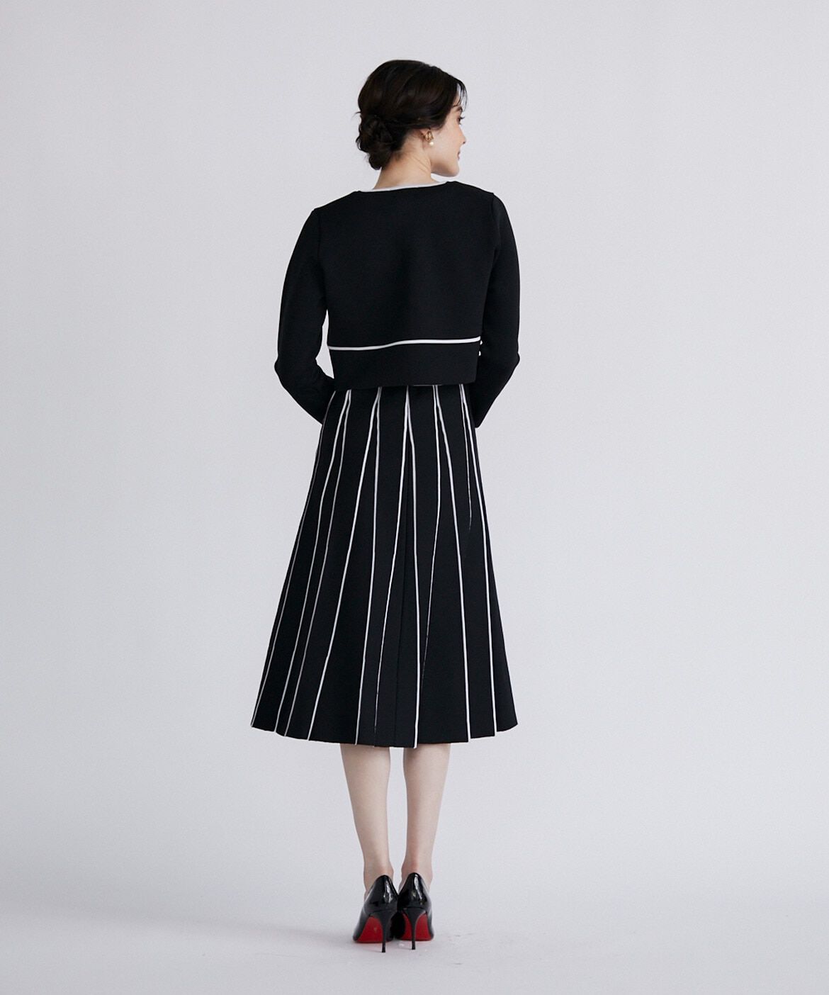 Maglie le cassetto「《M Maglie le cassetto》ラインクルーカーディガン」|カーディガン|