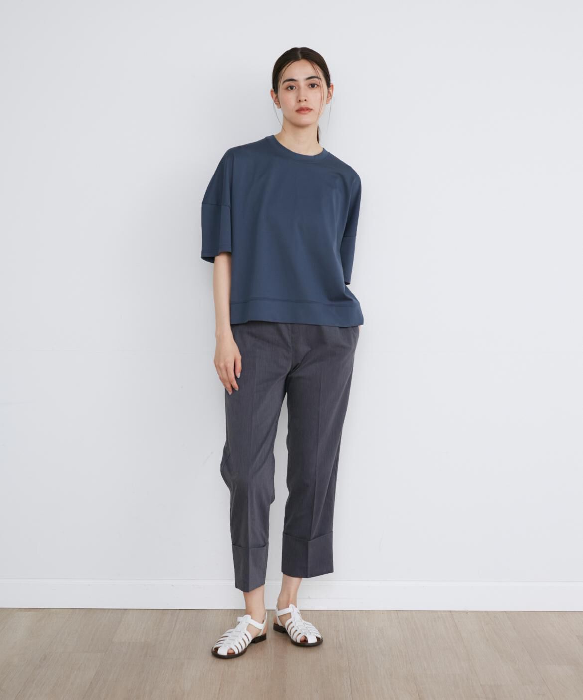 I.T.'S international「デニムライクロールアップテーパードパンツ」|その他|