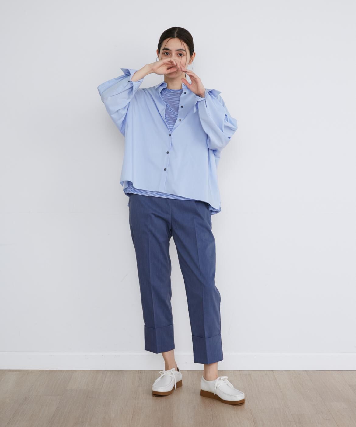 I.T.'S international「デニムライクロールアップテーパードパンツ」|その他|