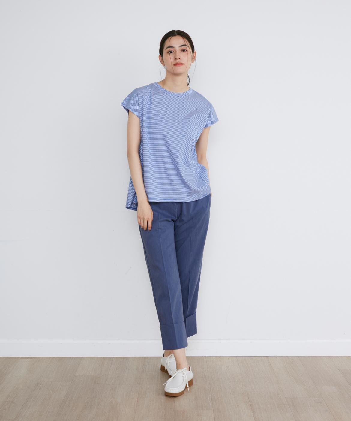 I.T.'S international「デニムライクロールアップテーパードパンツ」|その他|