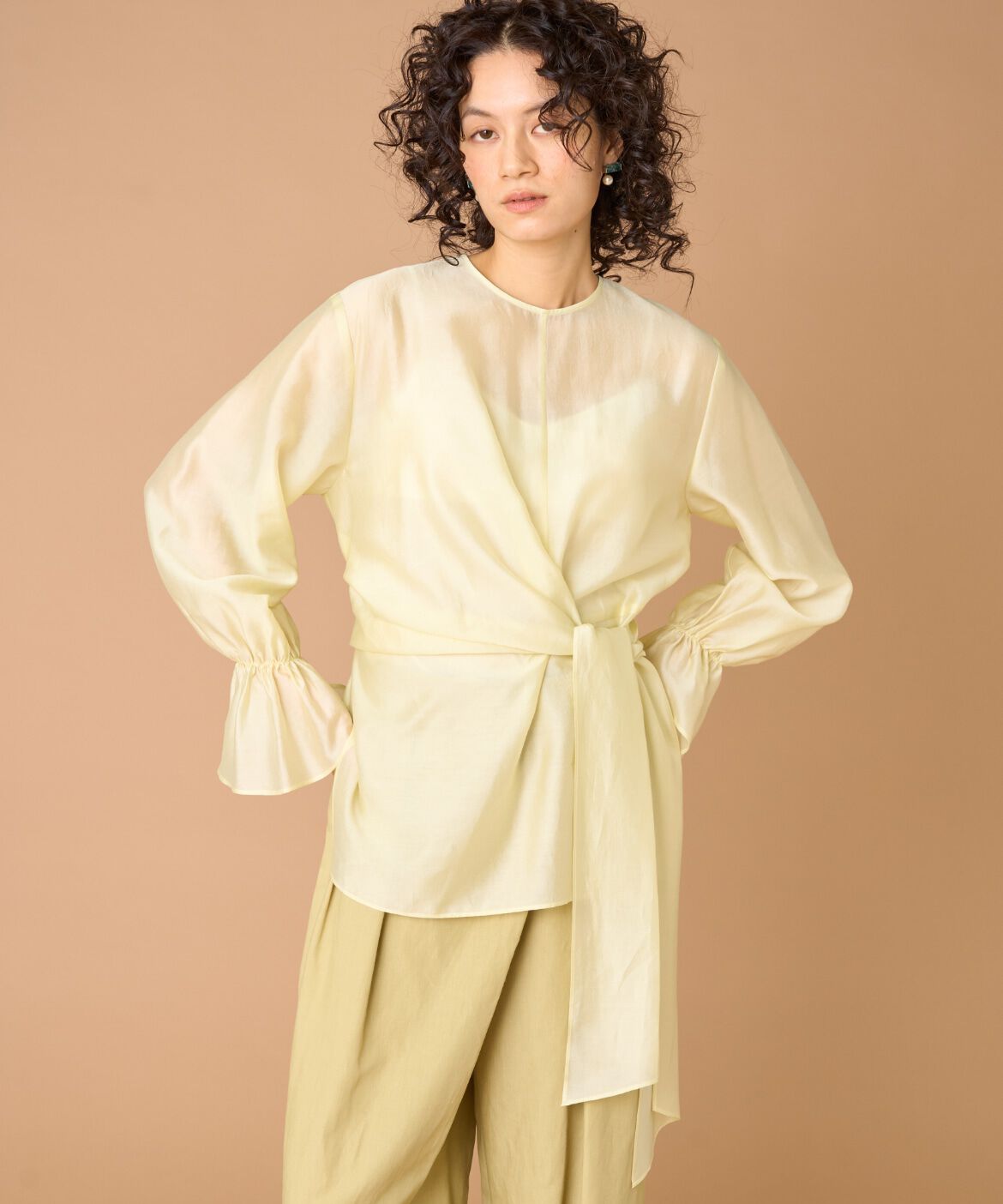 la veille by SUPERIOR CLOSET「《大きいサイズ》ラップブラウス」|シャツ・ブラウス|