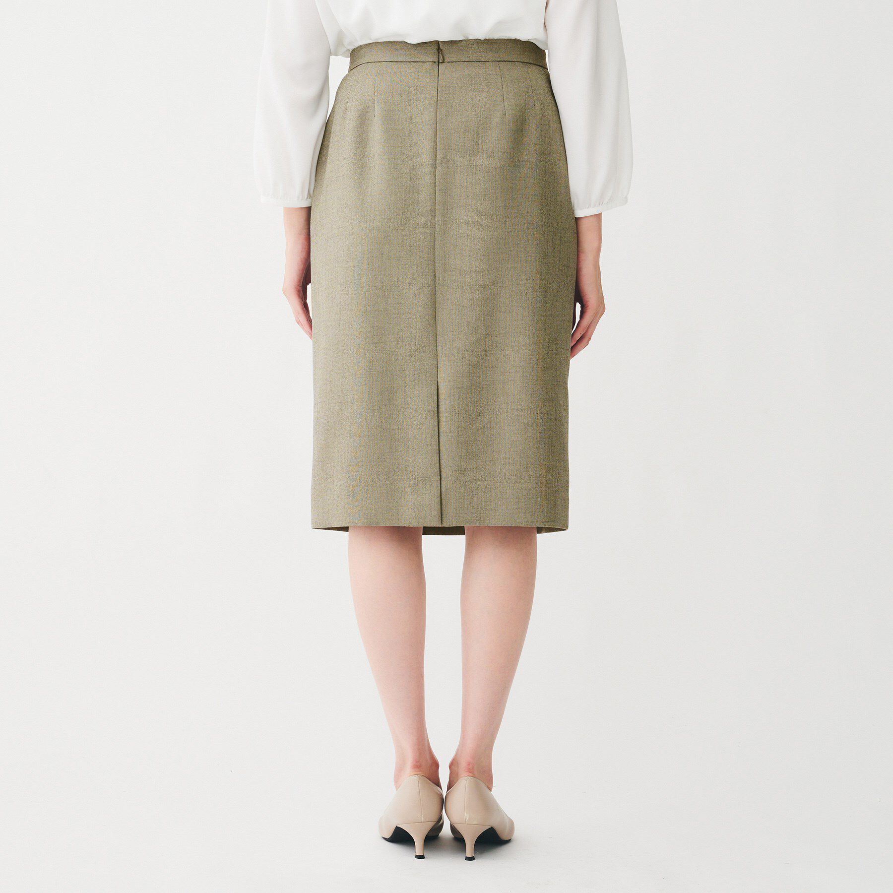 UNTITLED「【洗える/お仕事スーツ】ドライメランジ タイトスカート」|スカート|