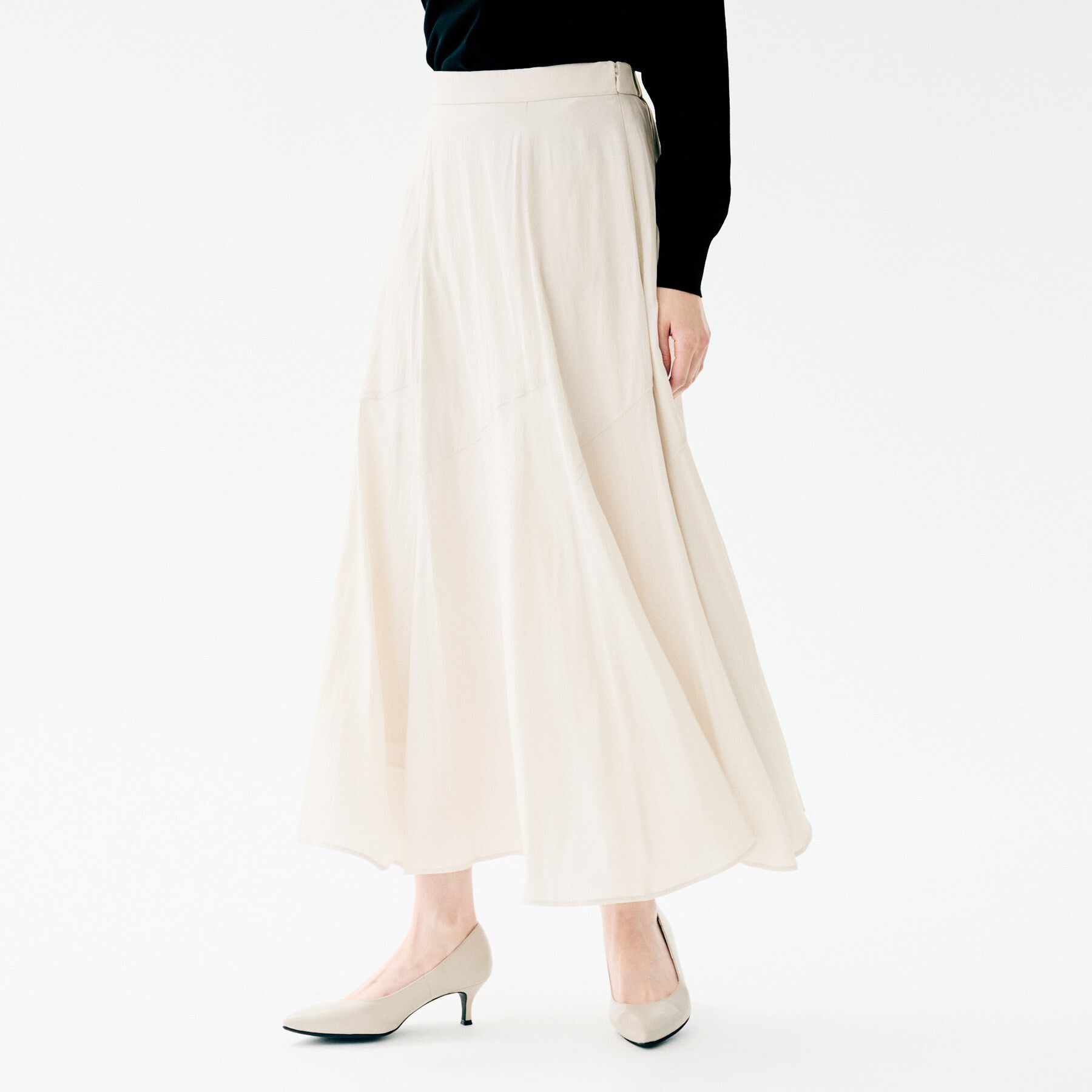 UNTITLED「【洗える/セレモニーにも/後ろウエストゴム】ロングスカート」|スカート|