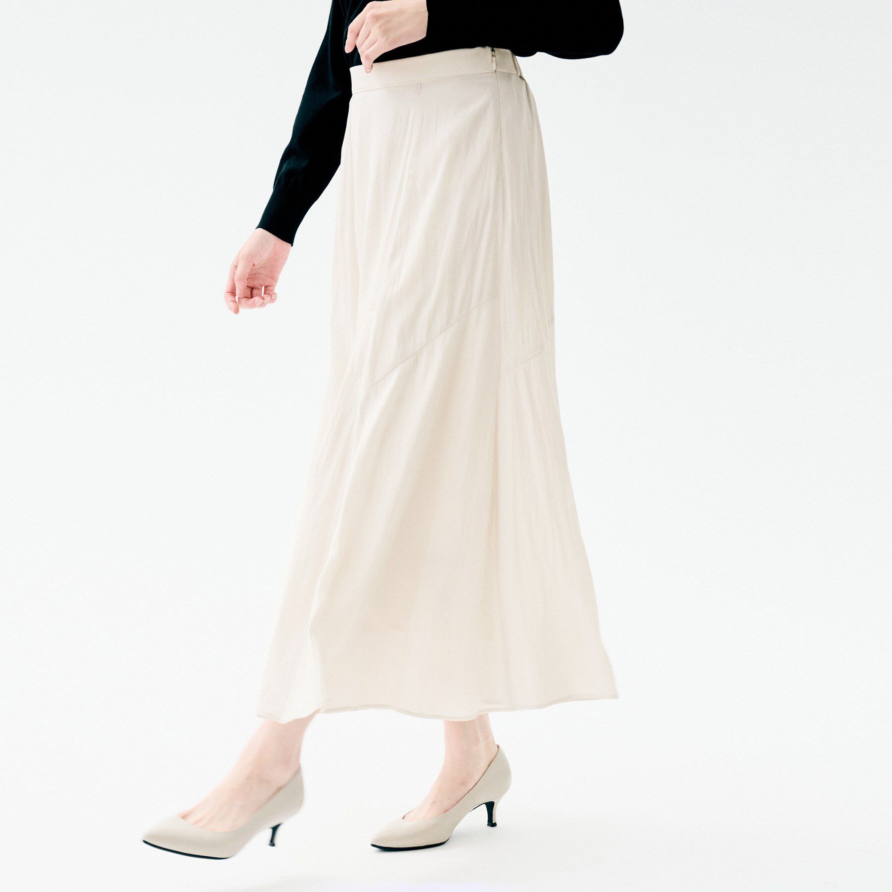UNTITLED「【洗える/セレモニーにも/後ろウエストゴム】ロングスカート」|スカート|