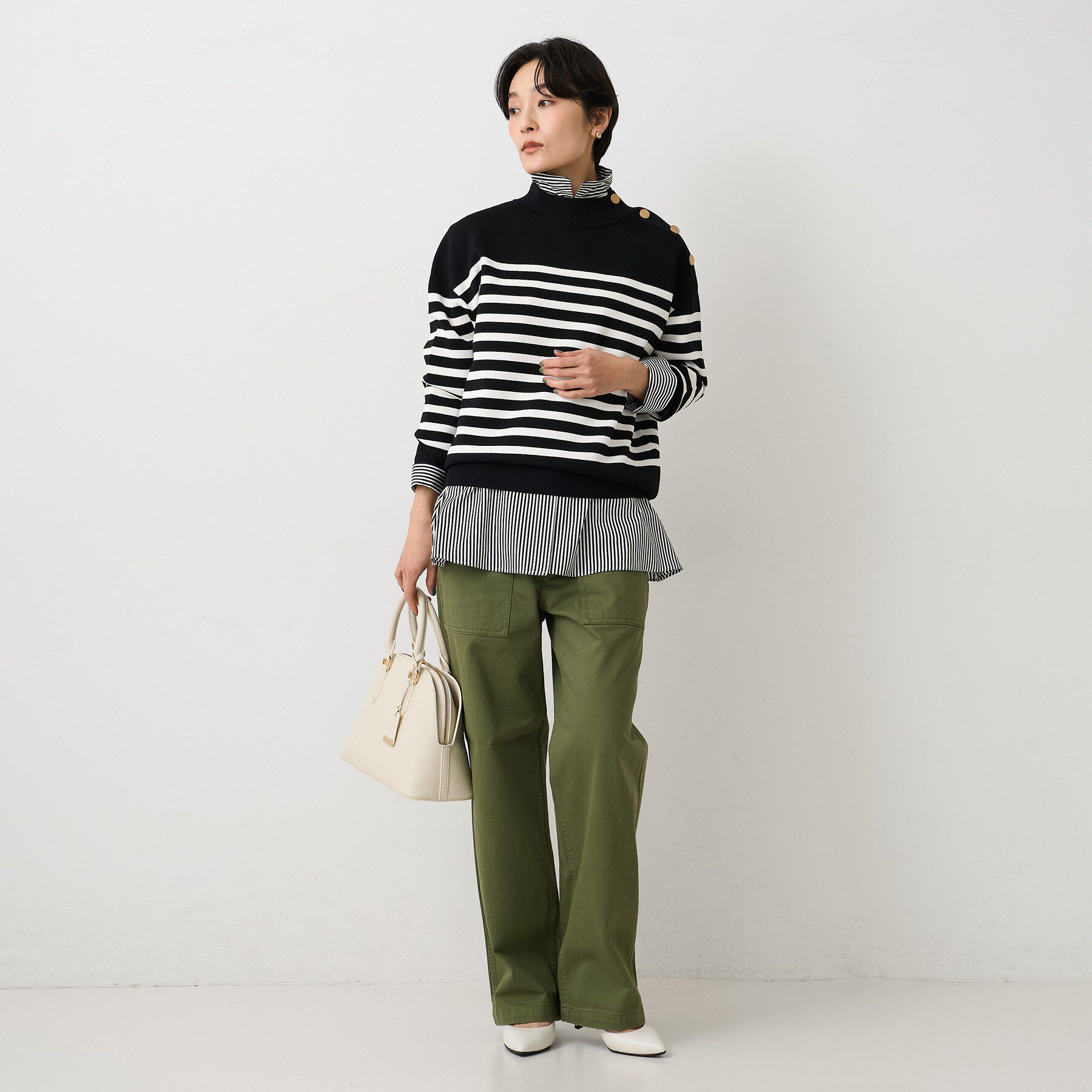 UNTITLED「【コットン100/洗える】コットンブロードAラインシャツ」|シャツ・ブラウス|