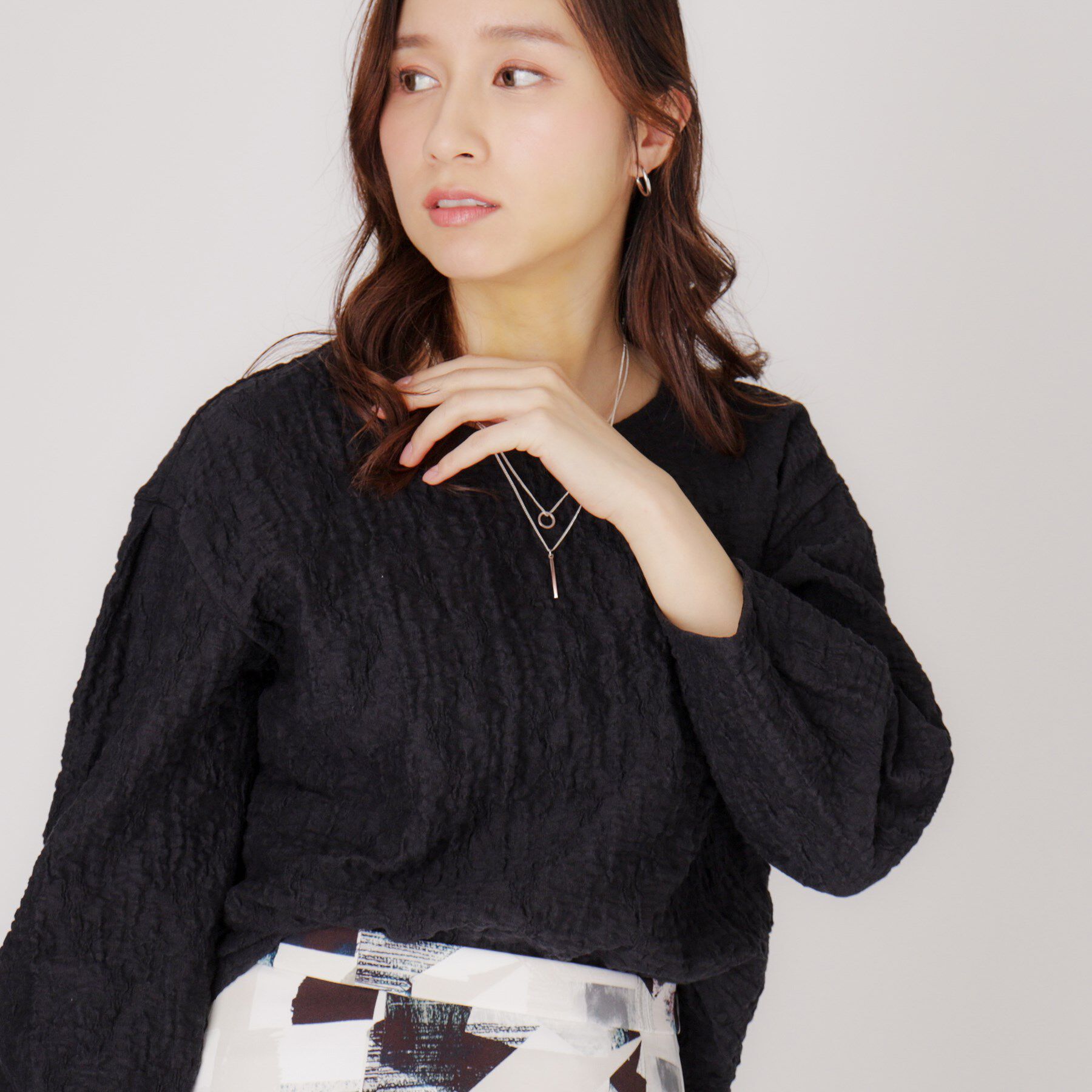 COUP DE CHANCE「【洗える】ジャージ素材プルオーバー」|Tシャツ・カットソー|ブラック(019)