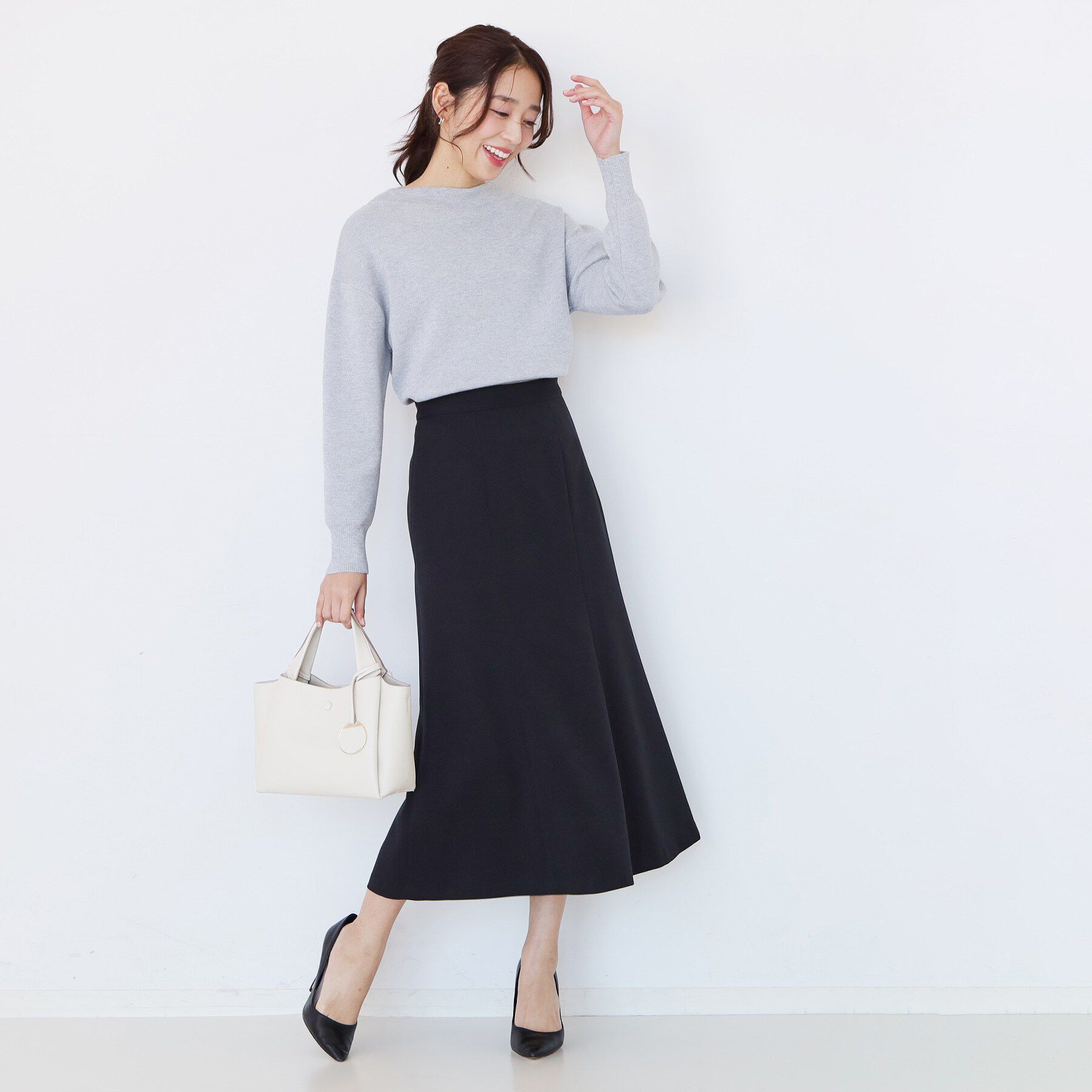 COUP DE CHANCE「【手洗い可／日本製／ウエスト後ろゴム仕様】マーメイドシルエットのスカート」|スカート|