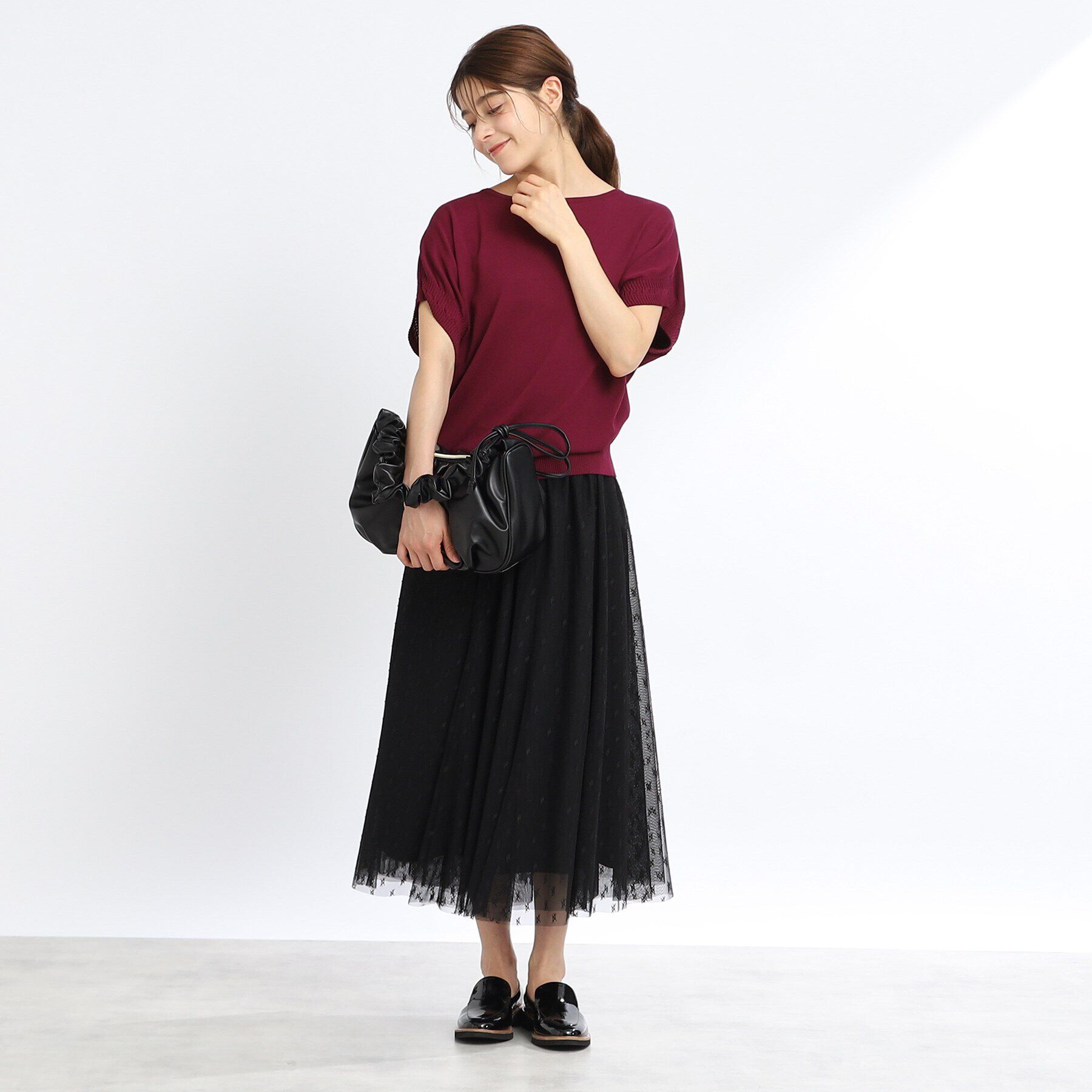 Reflect「【トレンドアイテム／持ち手の長さ調節可能】シャーリングハンドルバッグ」|ショルダー・メッセンジャー|