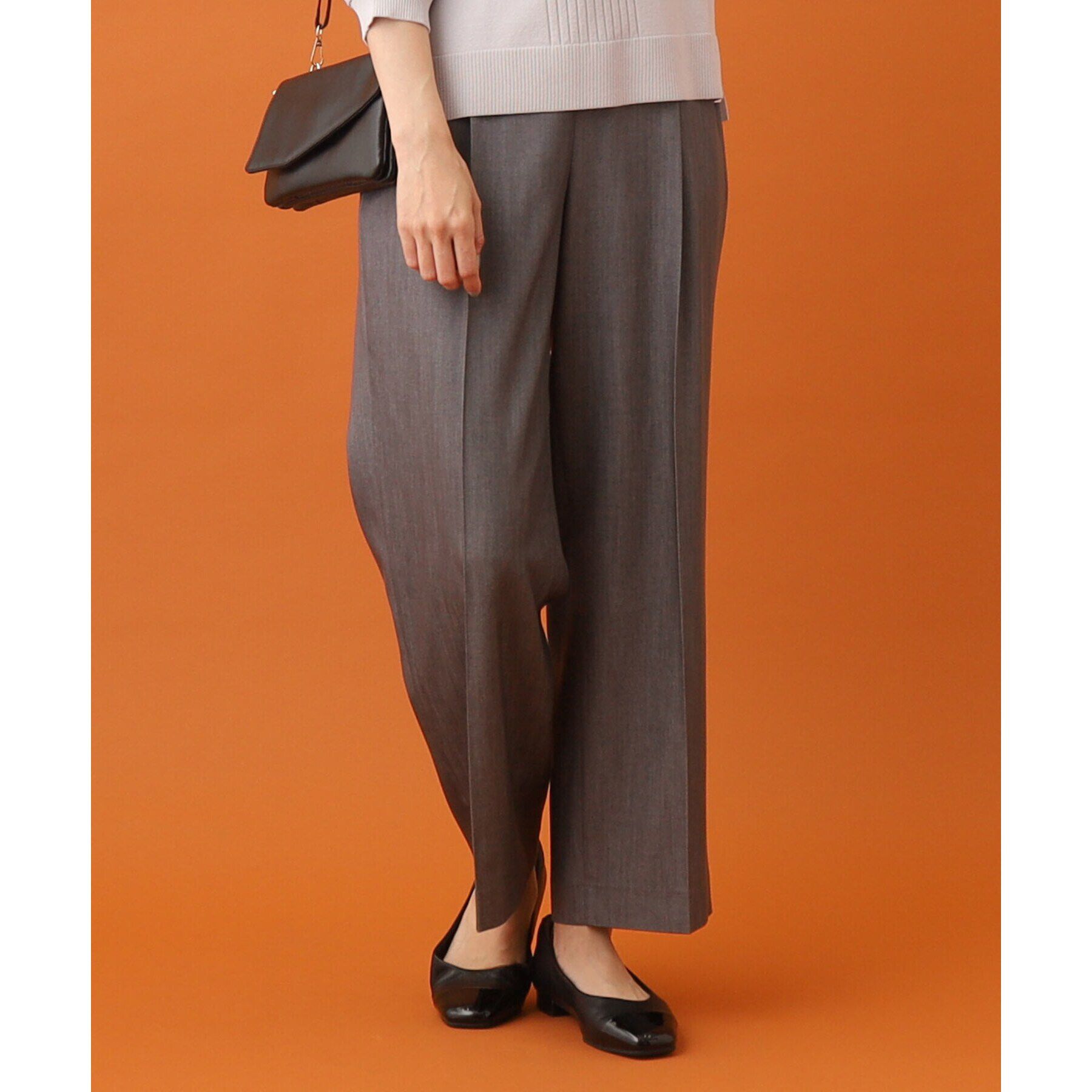 Reflect「【SALE／接触冷感／洗える】デニム調ストレートシルエットパンツ」|その他|グレー(012)