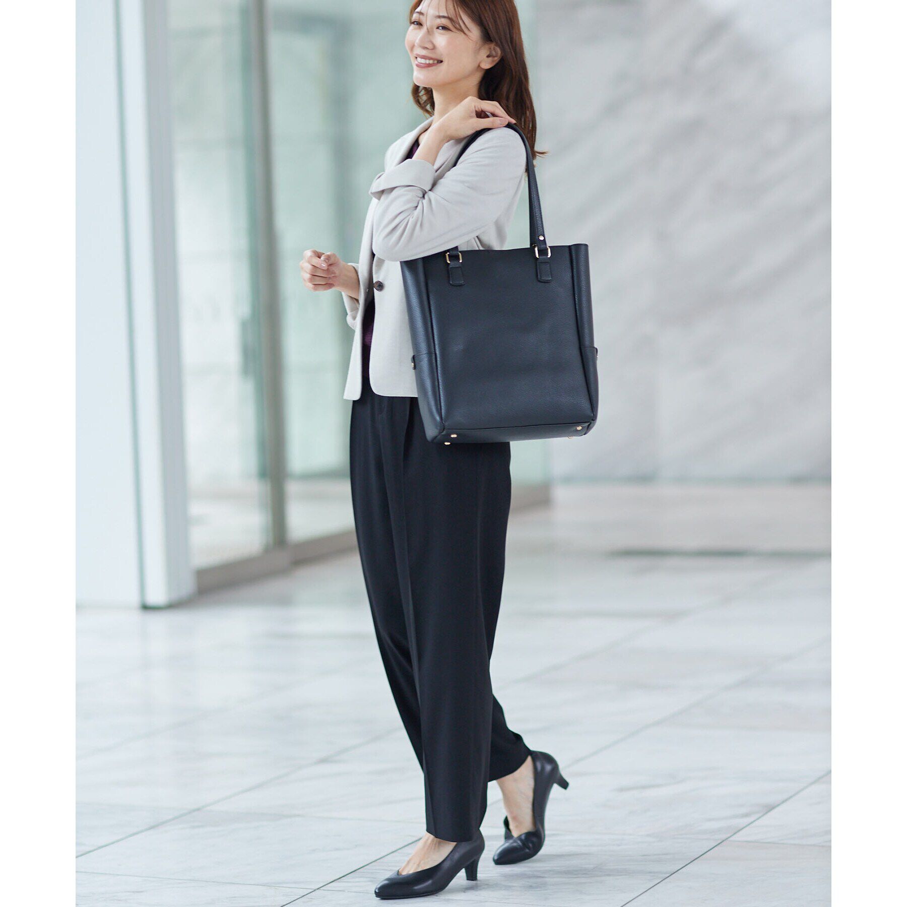 Reflect「【SALE／接触冷感／洗える】デニム調ストレートシルエットパンツ」|その他|