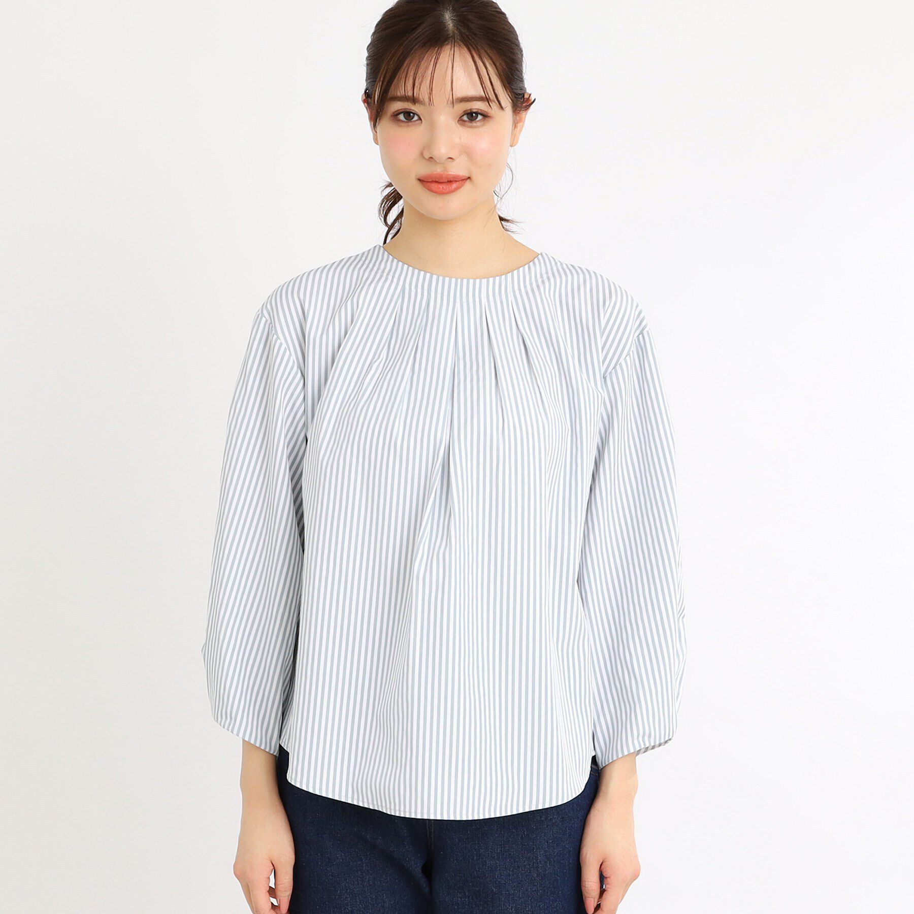 Reflect「【夏SALE／E‐QUALITY／手洗い可】タックディティールブラウス」|シャツ・ブラウス|