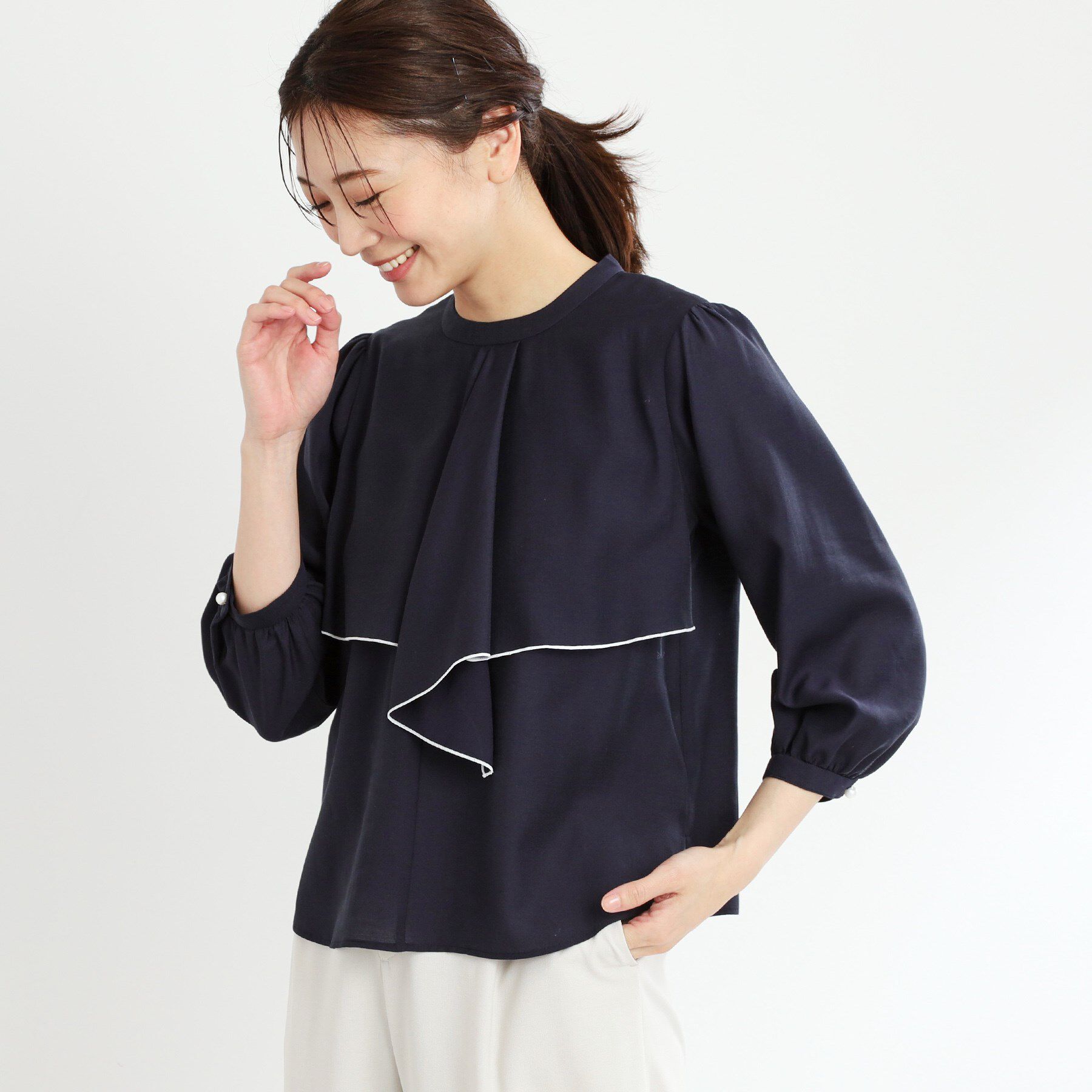 Reflect「【洗える】ラッフルフリルブラウス」|シャツ・ブラウス|