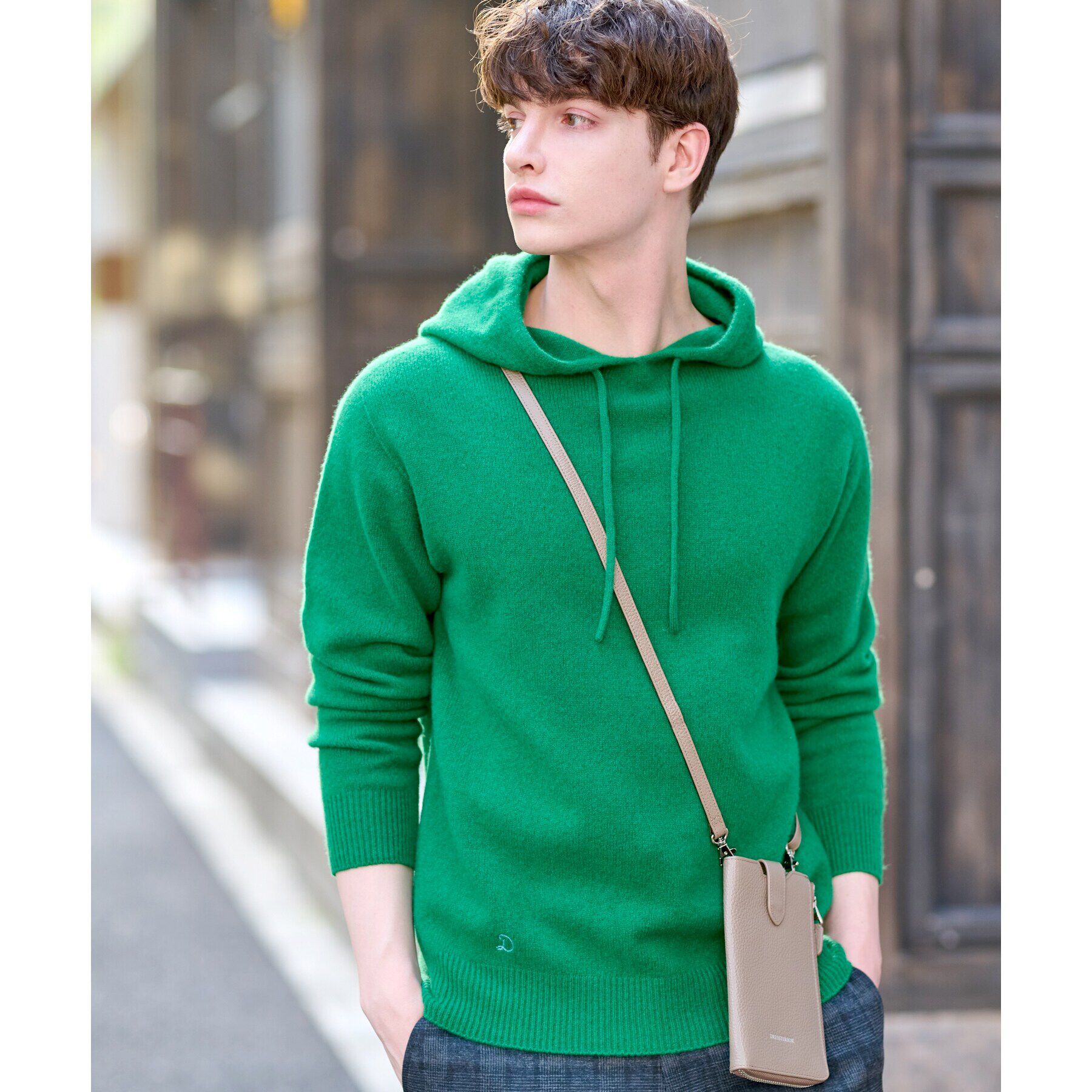 DRESSTERIOR「ホールガーメント ニットパーカ」|ニット・セーター|グリーン(022)