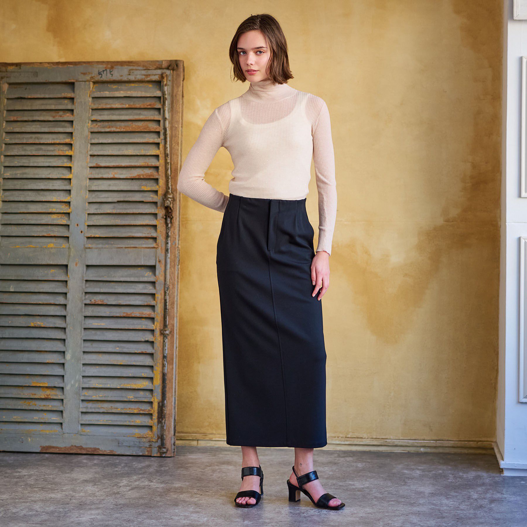 DRESSTERIOR「【大人百花春号掲載　モデル美香さん着用】ストレッチポンチタイトスカート」|スカート|